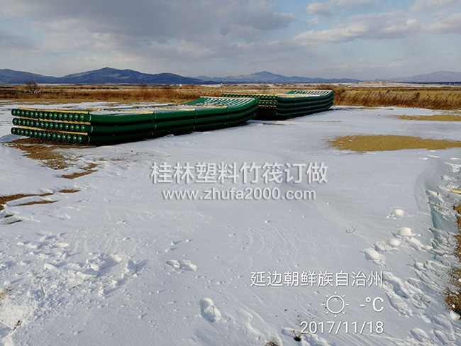 桂林塑料竹筏定制订做零下冰冻测试